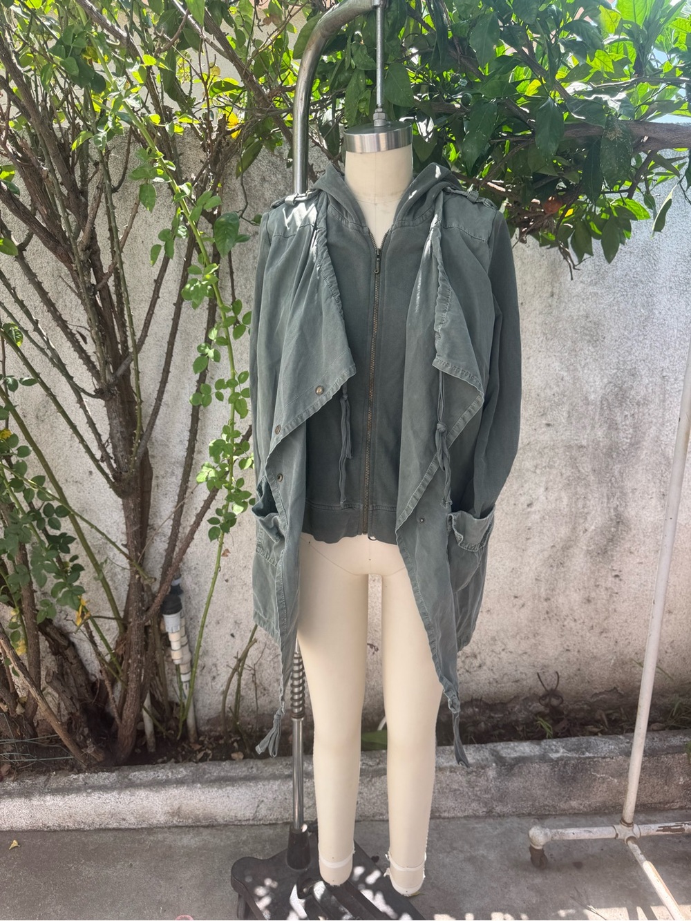 Juicy Couture Hooded Utility Jacket in Olive
